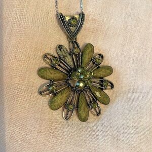 Large, vintage, gemmed pendant